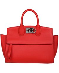 Ferragamo - Studio Sof Leather Handbag - Lyst