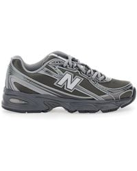 New Balance - '740' Sneakers With Metallic Details And Logo Patch O - Lyst