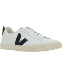 Veja - Esplar Logo Leather Trainers - Lyst