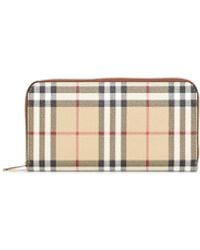 Burberry - Archive And Brier Check Zip-Around Wallet - Lyst