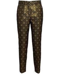 Etro - Embroidered-motif Cropped Trousers - Lyst