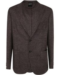 Zegna - Wool And Silk Blend Jacket Clothing - Lyst