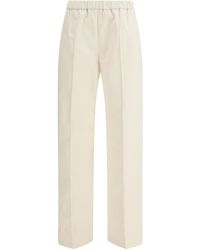 Fabiana Filippi - Cotton Gabardine Pants Cotton; Elastane - Lyst