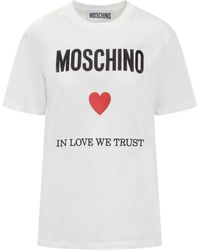 Moschino - T-shirt In Love We Trust - Lyst