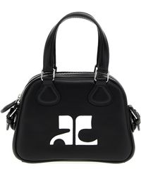Courreges - 'Mini Leather Bowling Bag' Handbag - Lyst