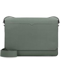 Valextra - Leather Messenger Bag Calf - Lyst