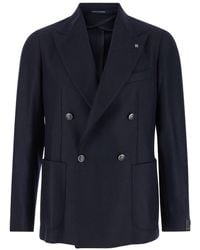 Tagliatore - Double-Breasted Jacket With Patch Pockets - Lyst