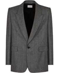 Saint Laurent - Flannel Jacket Prince Of Wales Wool Suit & Dinner - Lyst