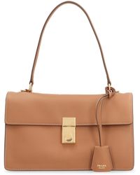 Prada - Leather Shoulder Bag Soft Sound Calf Handbags - Lyst