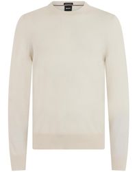 BOSS - Long-Sleeve Sweater Virgin Wool Sweatshirts - Lyst