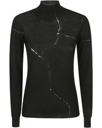 Stefano Mortari - High Neck Sweater With Transparency - Lyst