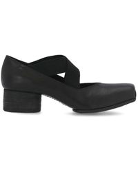 Uma Wang Leather Ballet Shoe - Black