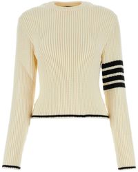 Thom Browne - Ivory Wool Sweater - Lyst
