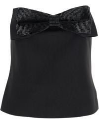 Self-Portrait - Crepe Bandeau Top - Lyst