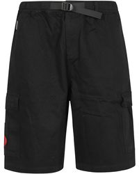 Vision Of Super - Cargo Shorts With Flames Patch And Printed Logo - Lyst