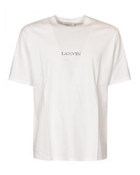 Lanvin - Chest Logo Plain T-Shirt - Lyst