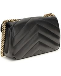 Saint Laurent - Leather Crossbody Bag Loulou Lamb Shoulder - Lyst