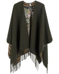 Ferragamo - Cashmere Wool Cape Coat - Lyst