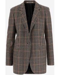 Tagliatore - Wool Jacket With Plaid Pattern - Lyst