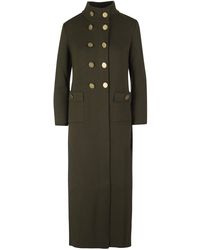 womens military long coat