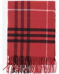 Burberry - Wool And Cashmere Check Scarf - Lyst