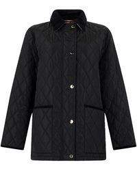 Burberry - Quilted Jacket With Collar Polyamide Puffer - Lyst