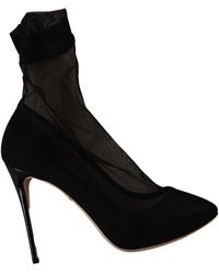 Dolce & Gabbana - Stretch Tulle Boots Shoes Elastane - Lyst
