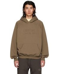 Fear Of God - Essentials Logo Hoodie Clothing Knitwear - Lyst