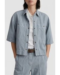 Brunello Cucinelli - Light Linen Blend Shirt - Lyst