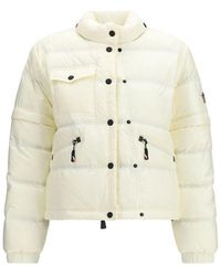 Moncler - Beige Polyamide Coat - Lyst
