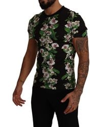 Dolce & Gabbana - Floral Print Crewneck T-Shirt Cotton - Lyst