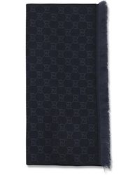 Gucci - Gg Supreme Embroidered Wool Scarf - Lyst