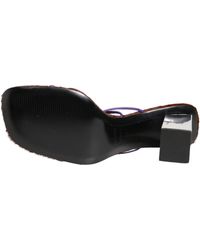 Dolce & Gabbana - Block Heels Slip On Sandals Shoes Leather - Lyst