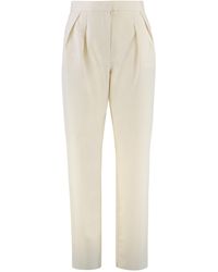 Max Mara - Carrot-Fit Cotton Trousers Tapered - Lyst