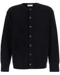 DUNST - Crewneck Knit Cardigan Wool Blend Top - Lyst