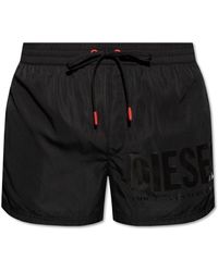 DIESEL - Swim Shorts With Logo - Lyst