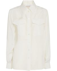 Alberta Ferretti - Patched Pocket Regular Plain Shirt - Lyst