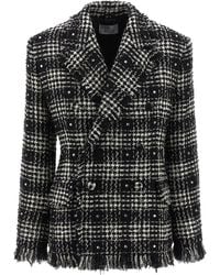 GIUSEPPE DI MORABITO - Tweed And Rhinestone Blazer - Lyst