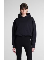 The Attico Maeve Sweatshirt In Black Cotton