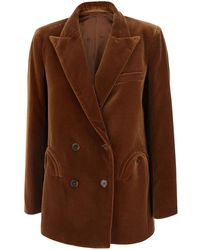 Blazé Milano - Double-Breasted Velvet Jacket Jealousy - Lyst