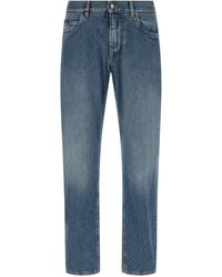 Dolce & Gabbana - Heraldic Embroidery Jeans - Lyst
