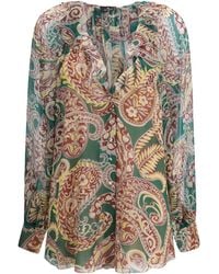 Etro - Silk Crepon Shirt - Lyst