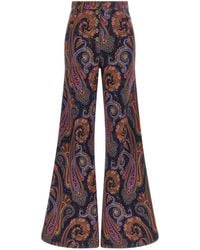 Etro - Paisley-Print Flared Jeans - Lyst