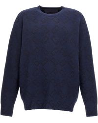Givenchy - Logo Embroidered Wool Sweater - Lyst