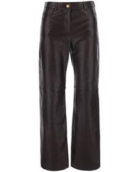 Max Mara - Trousers Pesca Leather Lamb - Lyst