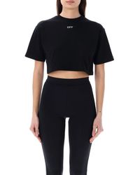 Off-White c/o Virgil Abloh - Cropped T-Shirt With Logo - Lyst