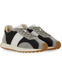 Tod's - T Vintage Sneaker Leather Fabric Trainers - Lyst