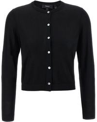 Theory - Wool Cropped Cardigan - Lyst