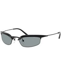 Prada - Sunglasses Rectangle Semi Rim, Frame And Dark Lens Prb50S1Ab3C2 - Lyst