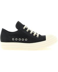 Rick Owens - Calfskin Low Top Sneakers - Lyst
